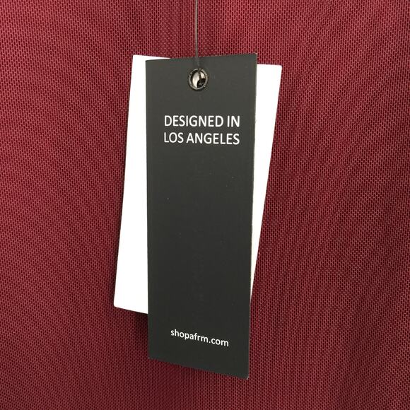 AFRM Maxi Slip Dress Adjustable Strap Burgundy M - Picture 7 of 8